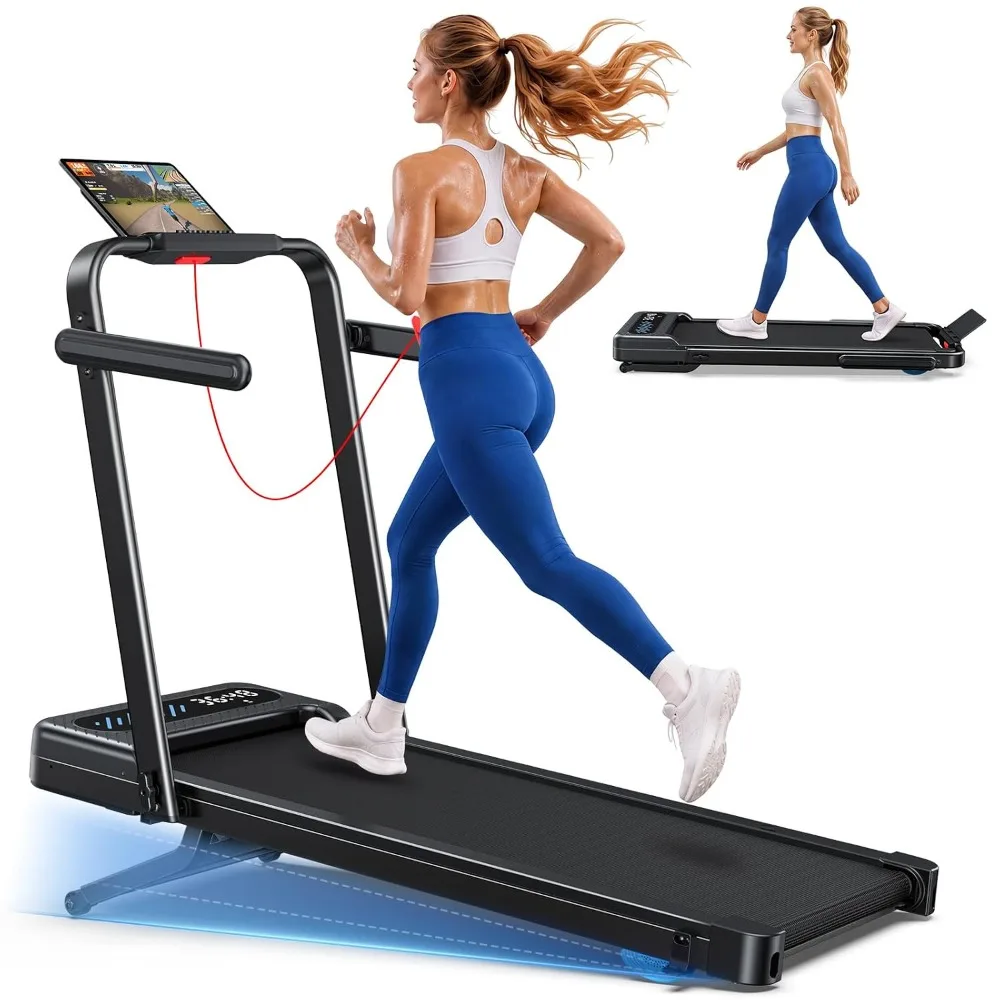 Walking Pad with 12% Auto Incline, Foldable Under Desk Treadmill with Handle Bar, 3.5HP Brushless, 375 lbs Capacity,, Custom