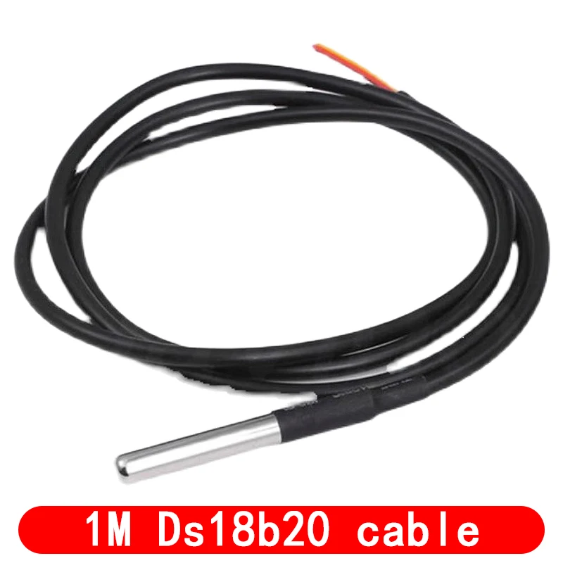 DS18B20 Temperatuursensormodulekit Waterdicht 100 cm digitale sensorkabel Roestvrij stalen sondeterminaladapter voor Arduino