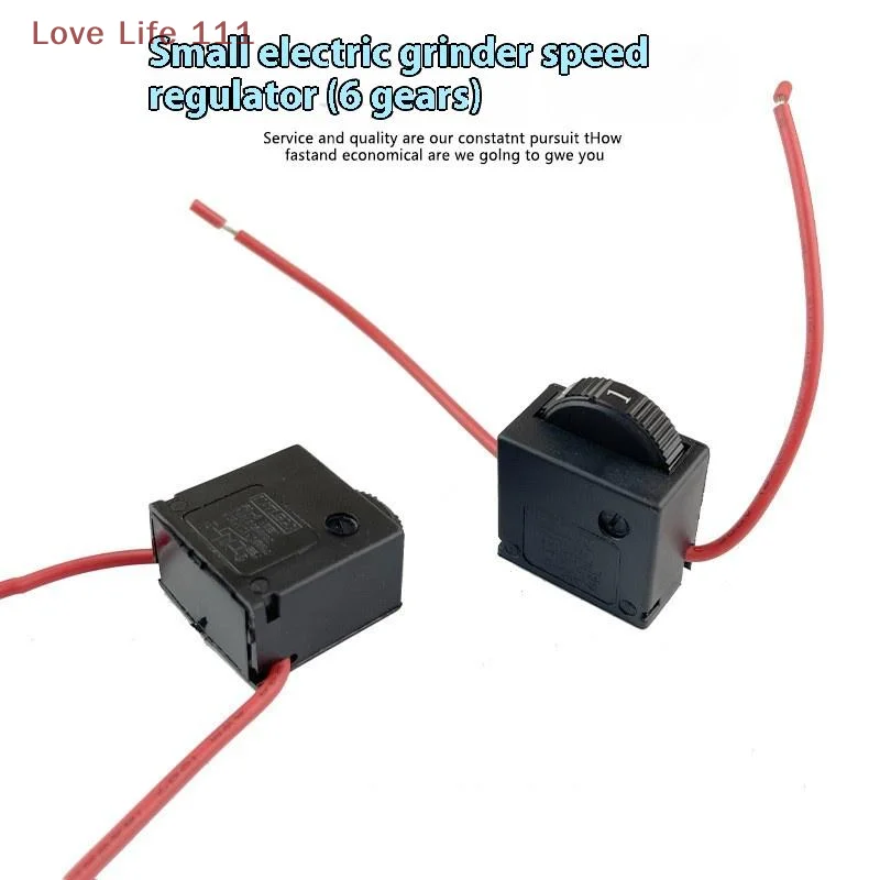 New AC220V 6 Speed Regulation Controller Switch For Electric Grinder DR2-6/1FE 12A 250V Electric Angle Grinder Power Tool