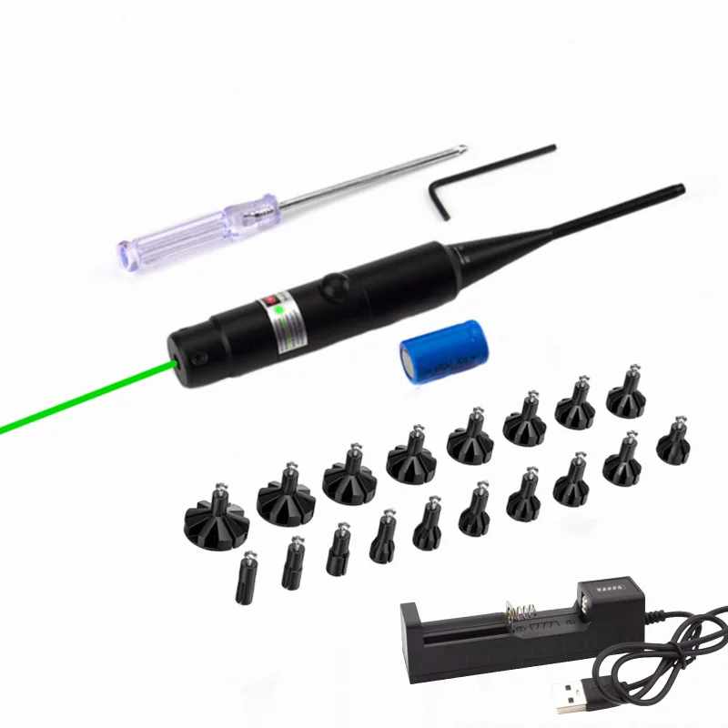 Rifle Red Laser Bore Sighter Collimator Kit with Box Carry Laser Sight 177 to 12GA Caliber Hunting Boresighter