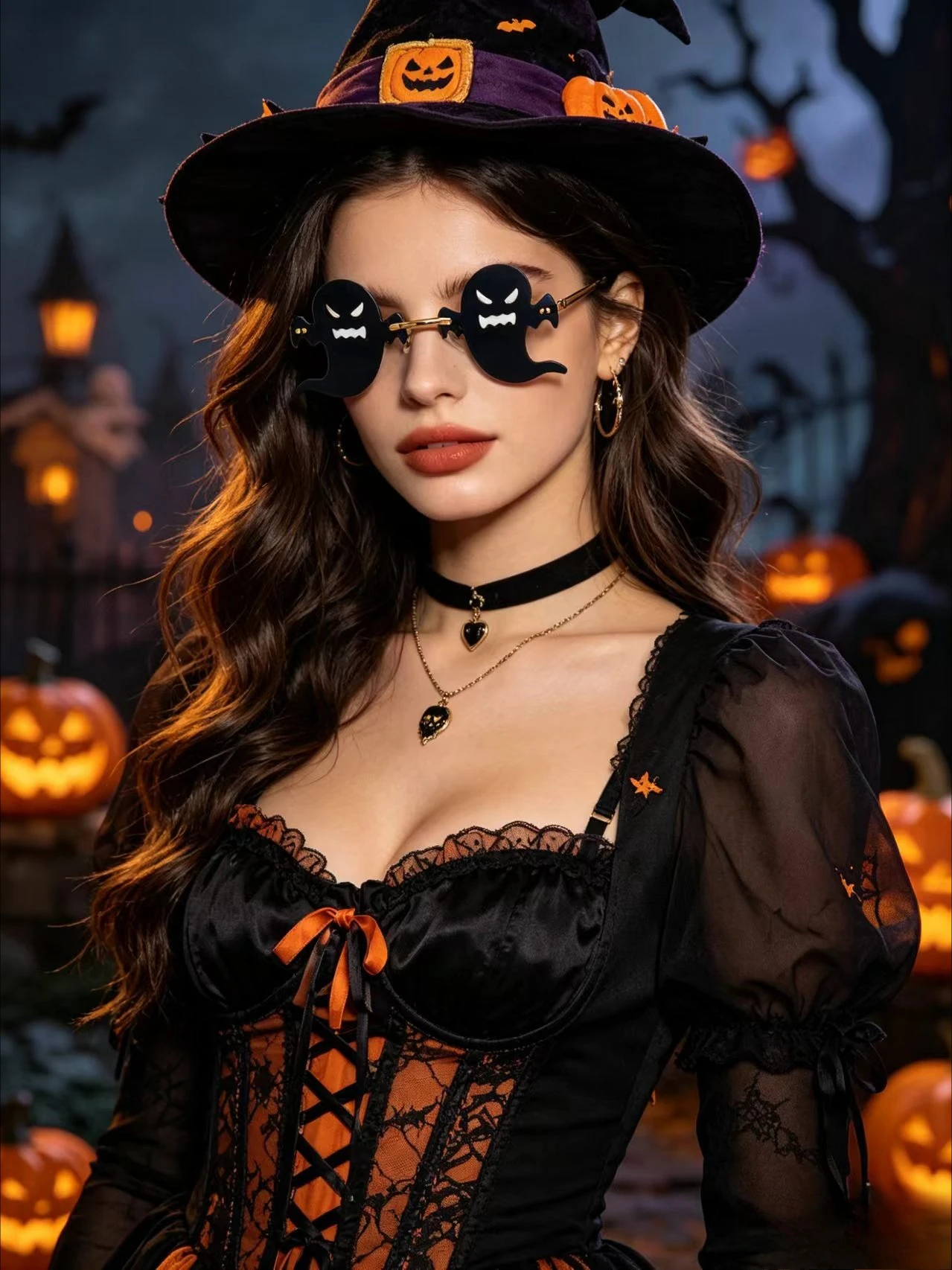 Halloween Skull Sunglasses New Black Rimless Funny Sunglasses Party and Frameless Sunglasses for Men and Women Skull Glasses