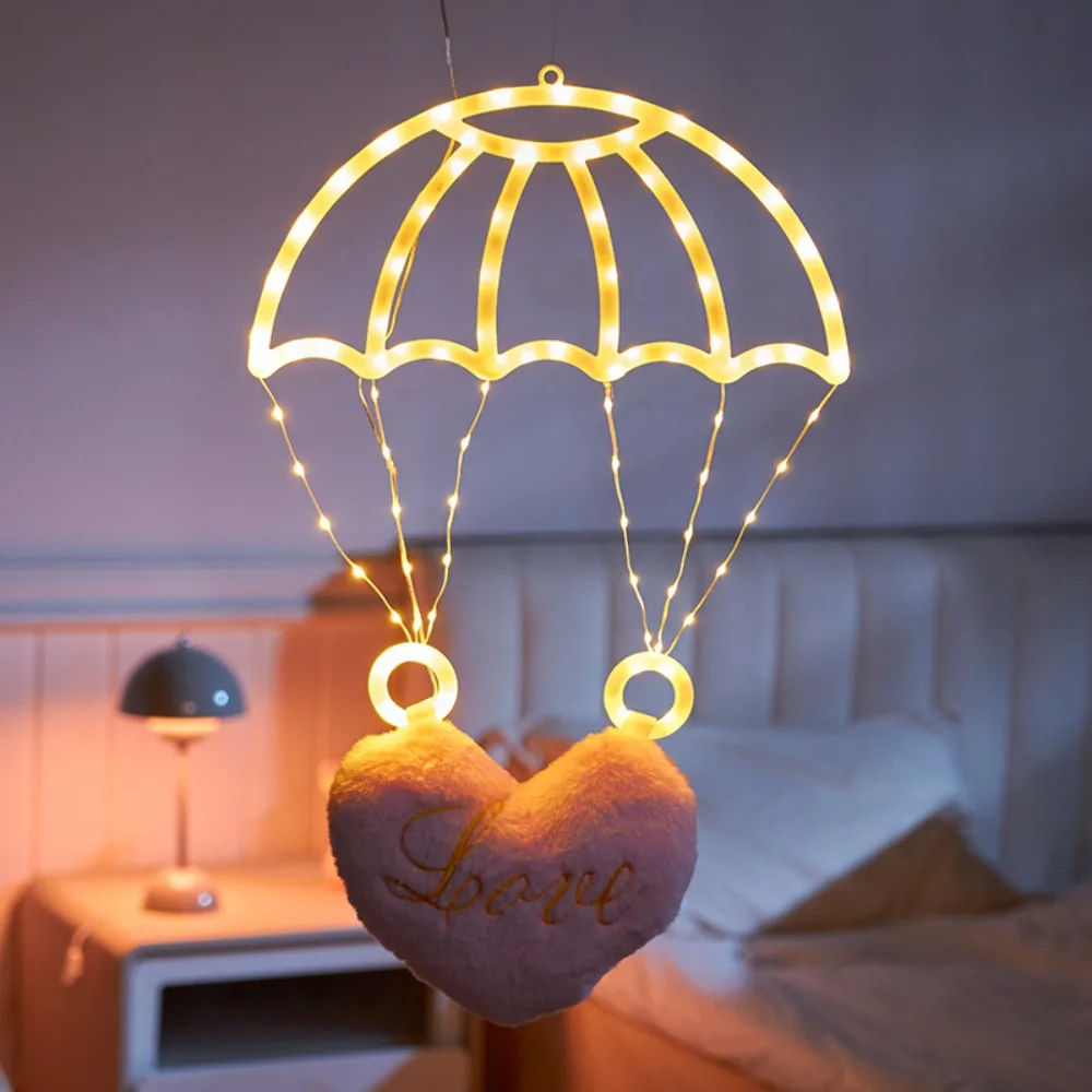 8 Modes of Lighting Parachute Star Lantern Warm/Colorful Light Usb Powered LED Christmas Parachute Lights Hanging Lamp