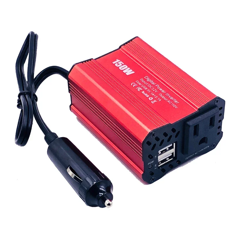 

150W Car Inverter DC 12V to 110V/220V American Standard European Standard Japanese Standard Car Charger Booster