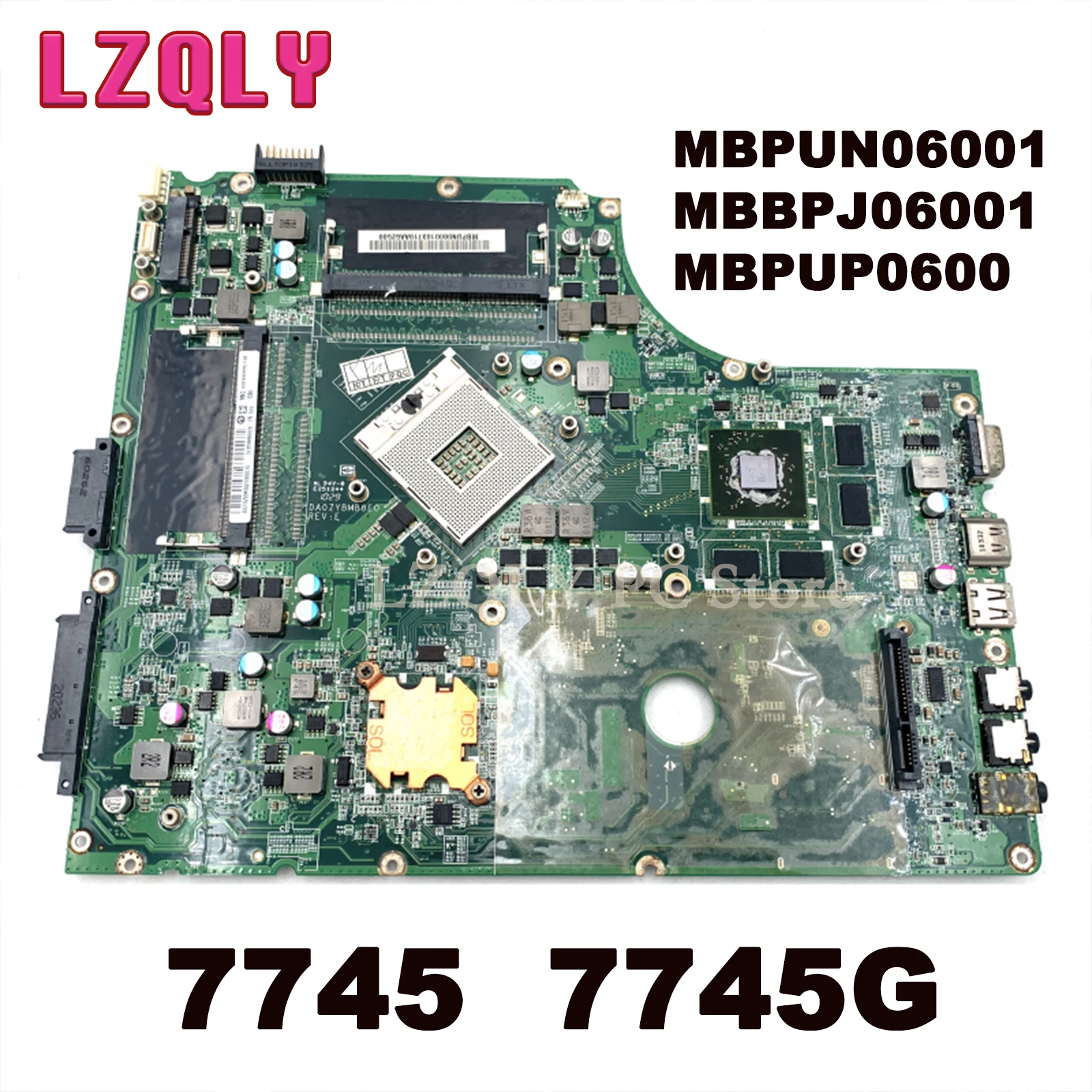 

LZQLY For Acer Aspire 7745 7745G MBPUN06001 MBBPJ06001 MBPUP06001 Laptop Motherboard I3 I5 Only HD5650 Free CPU 2 RAM Slot