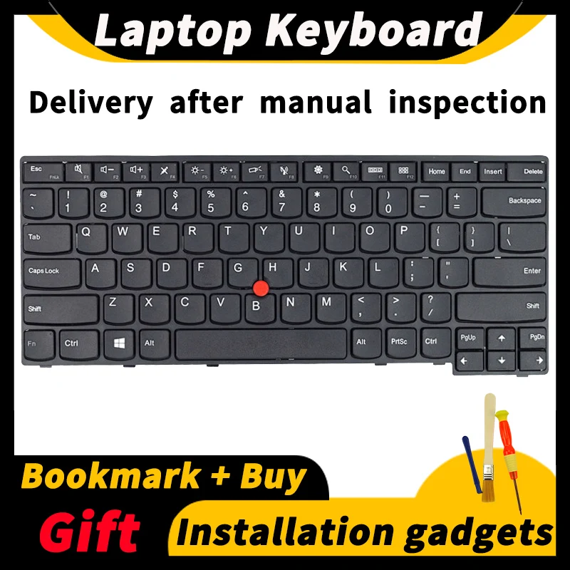 Clavier anglais pour ordinateur portable Lenovo ThinkPad, clavier américain, E450, E450C, E455, E460, E465, W450, E460C, 04X633,US