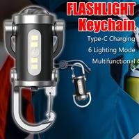 Outdoor Mini Portable Keychain Multi-Function Emergency Flashlight Flashlight Mobile Power for Outdoor Camping And Hiking Light
