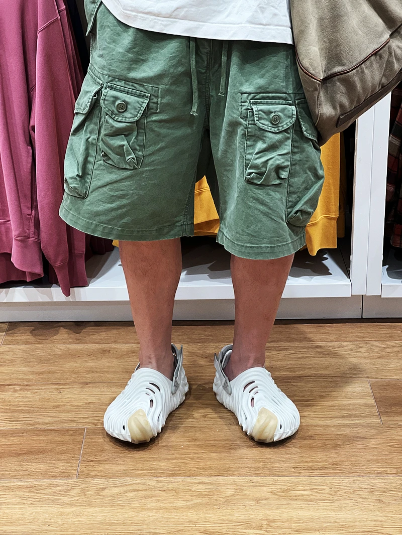 

G Sang Heavy Industry Style Washed Wide Leg Five Inch Shorts Japanese West Mountain Chie Style Workwear Casual Pants for Youth