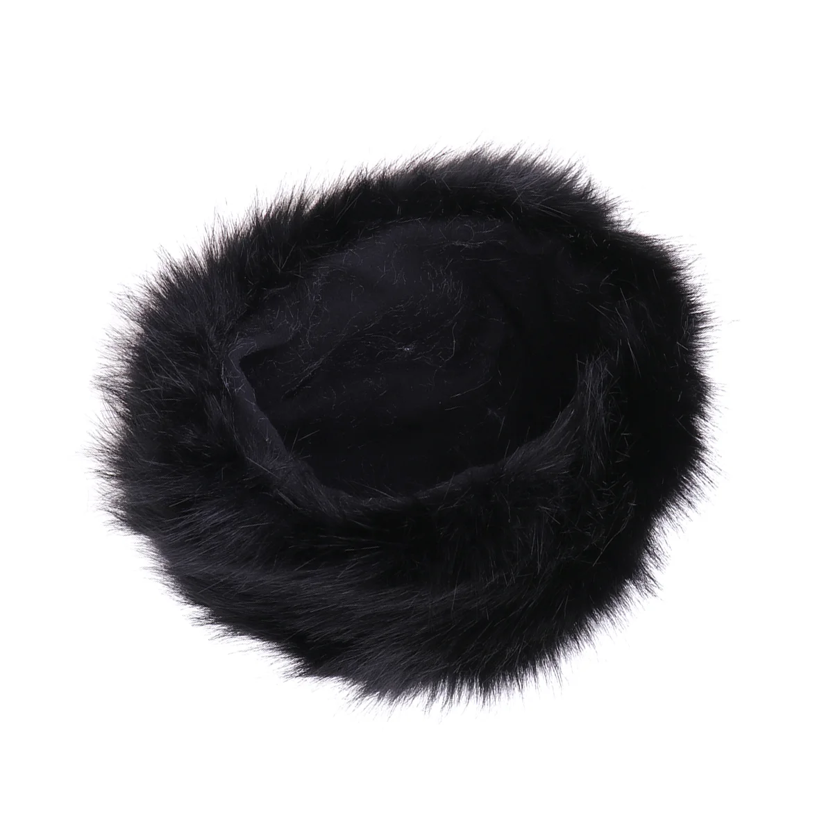 Winter Faux Fur Hat Warm Fashion Fluffy Ski Earmuff Cold Weather Hat for Girls Women (Black) fur women hat