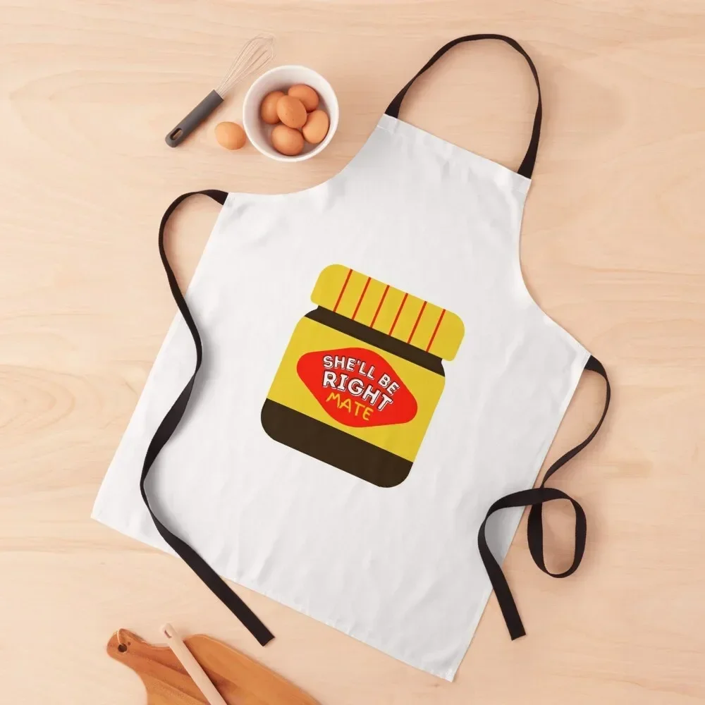 She'll be right Vegemite Apron Beauty chef for man Teacher Kitchen accessories Apron