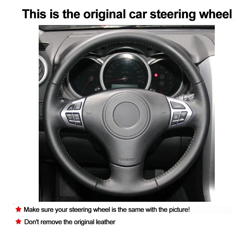 Hand Stitching Car Steering Wheel Cover Wrap for Suzuki Grand Vitara 2007 2008 2009 2010 2011 2012 2013 Grand Nomade