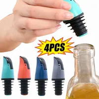 Oil Bottle Stopper Leak-Proof Dispenser Sprayer Lock Wine Pourer Sauce Liquor Plug Vacuum Fresh-keeping Toolfor Kitchen Gadgets