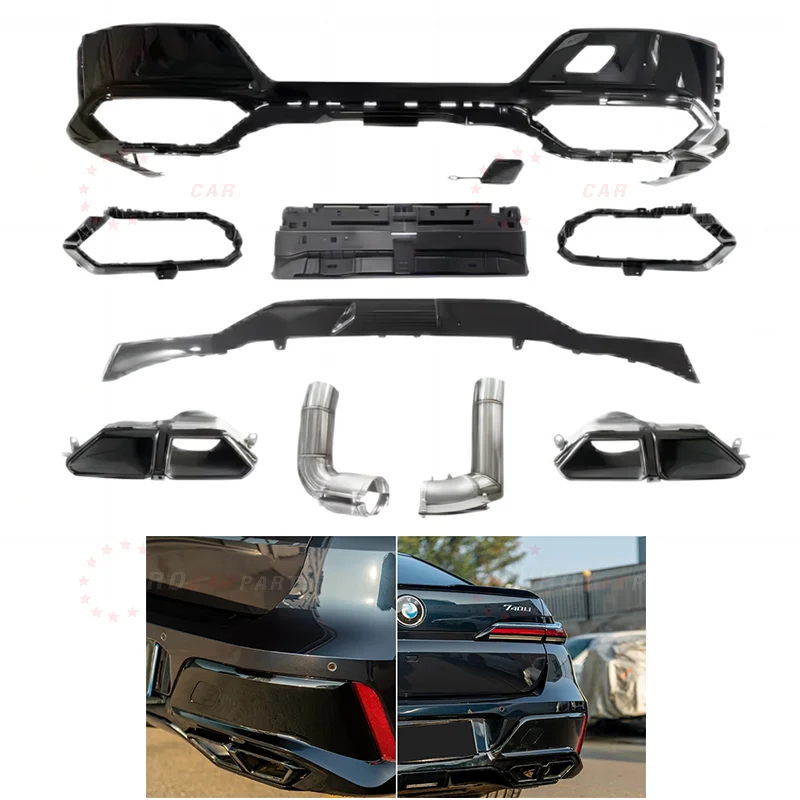 Exhaust Diffuser For 2023y 7s G70 to M760 Black Knight Aero Kit Auto Body Parts Car Accessories Rear Diffuser with Tips