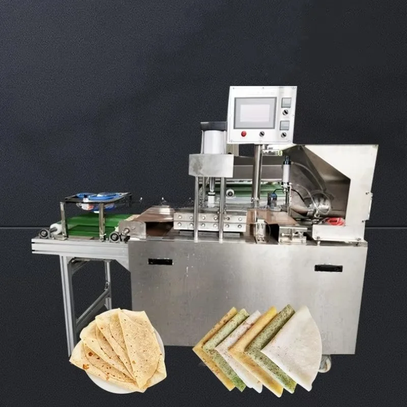 Customized Fully Automatic Motorized Commercial Grain Corn Flour Flat Bread Making Machine for Taco Roti
