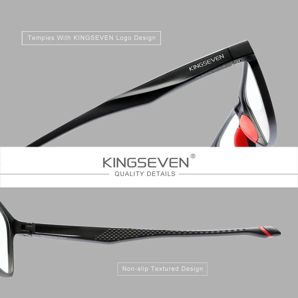 KINGSEVEN Anti-Blue Ray Large Glasses Men Women Computer Protective Blue Light Blocking Fashion Glasses view 4