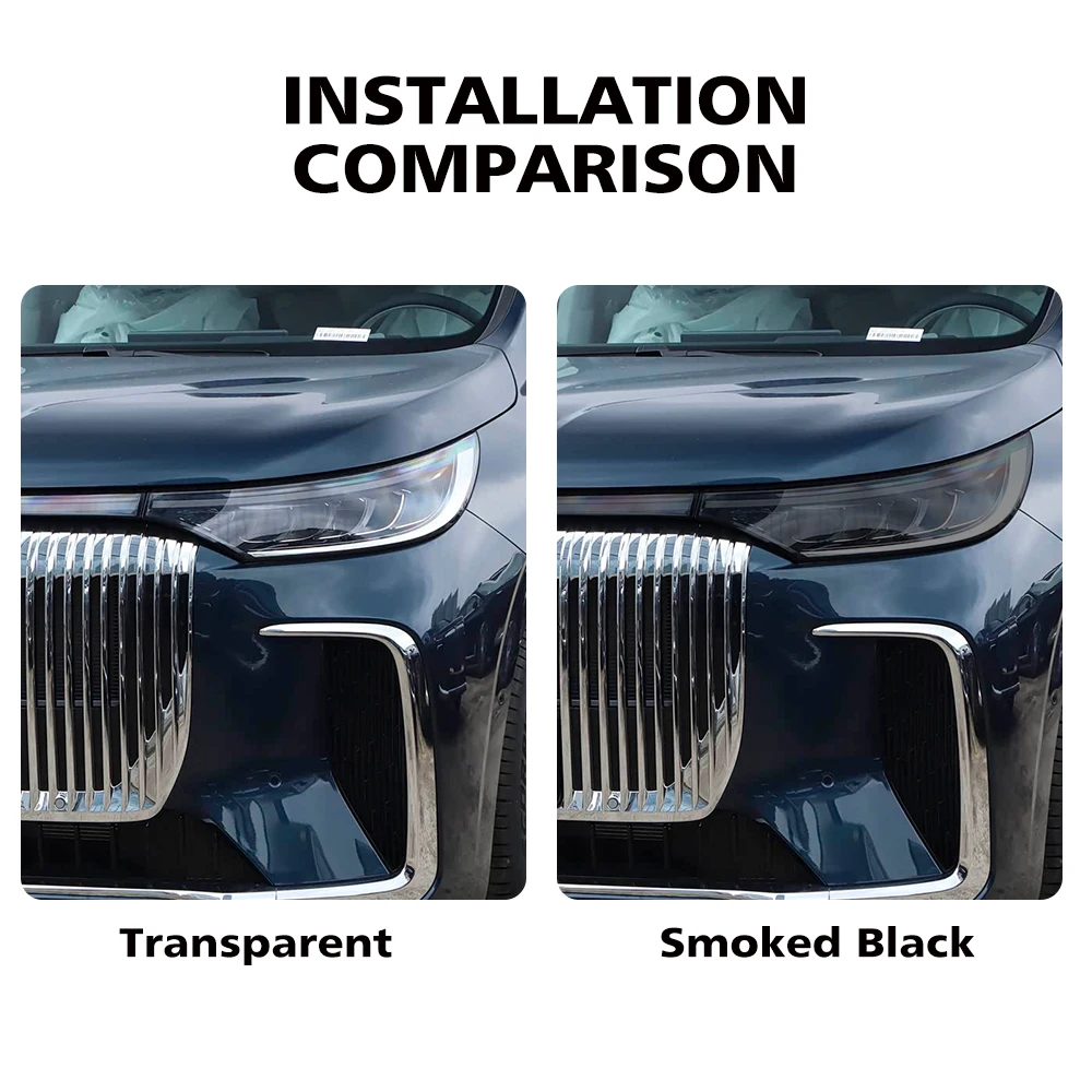 For VOYAH DREAMER 2023-2026 High Gloss Smoke Black Pre-Cut Headlight Protection Film TPU PPF Kit Anti-Scratch Vinyl Wrap Cover