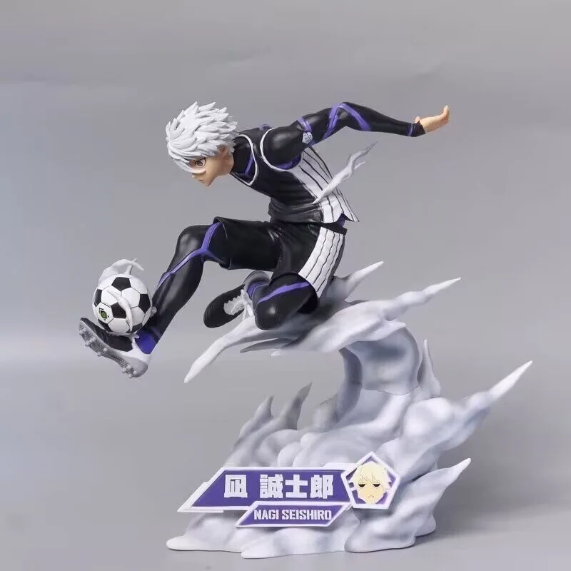 Anime Blue Lock Figures Nagi Seishiro Figure Football Action Figurine Pvc Model Desk Collection Room Statue Doll Birthday Gifts