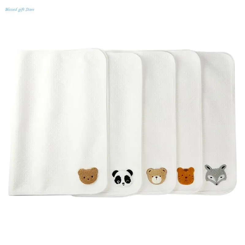 Soft Waterproof Baby Changing Mat Cartoon Cotton Diaper Changer Pad for Infants