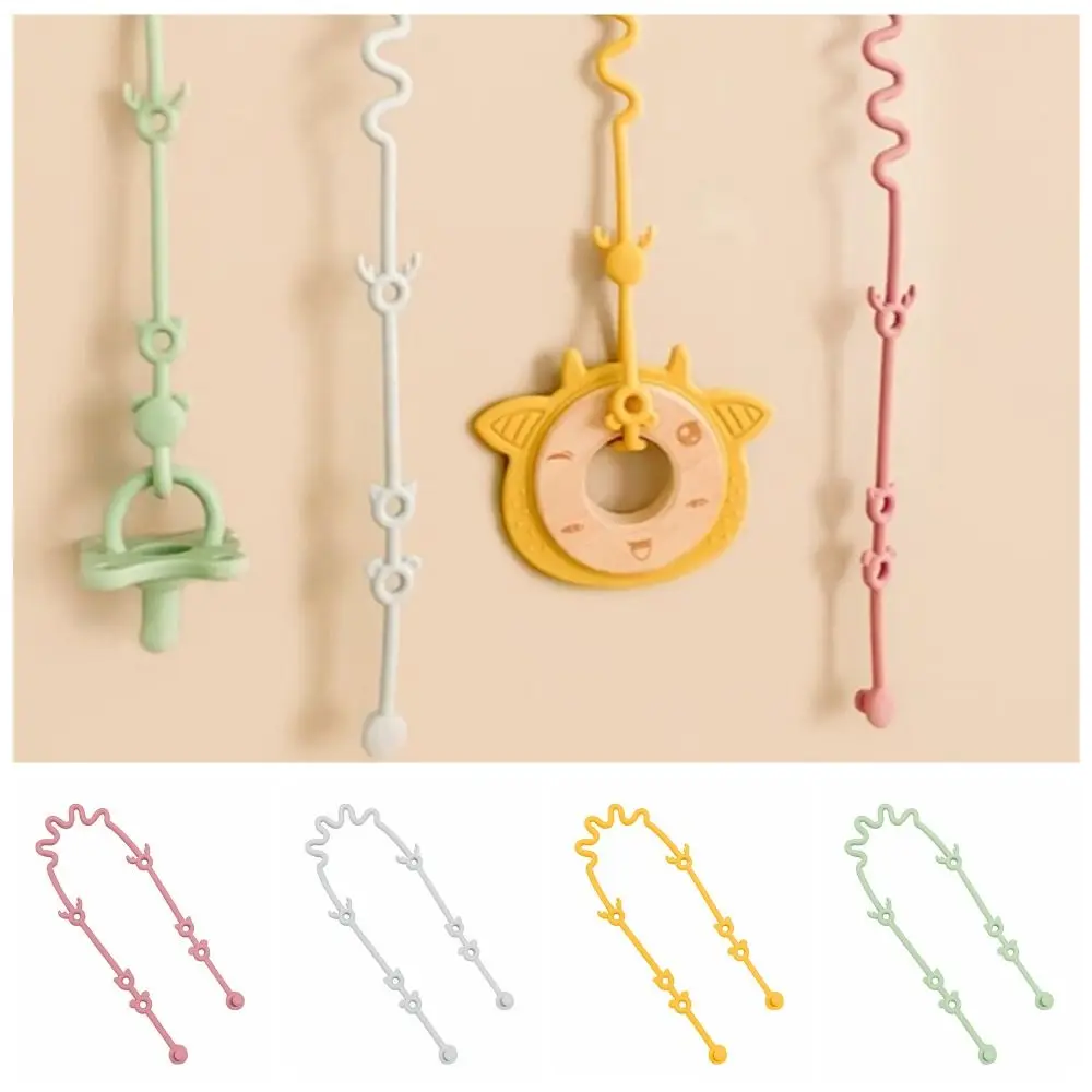 

Silicone Pacifier Holder Clips BPA Free Dummy Clips Baby Pacifier Chain Soother Holder Deer Baby Teething Toys Straps Children