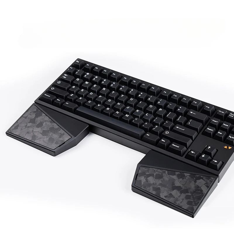 Metal Carbon Fiber Split Keyboard Wrist Rest Original Custom Metal Desktop Hand Rest Ergonomic for 98% 80% Mechanical Keyboard