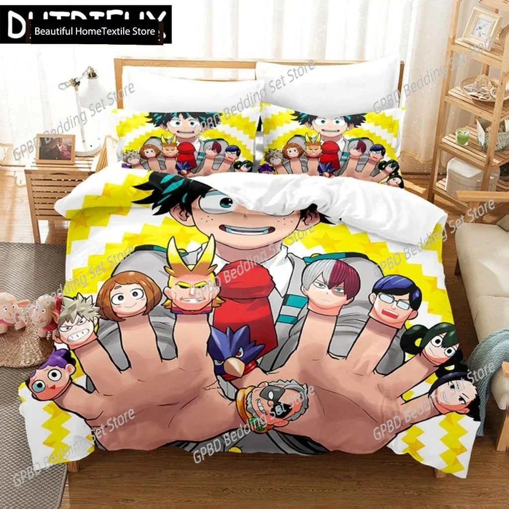 

My Hero Academia Bakugou Katsuki Comfortable Duvet Quilt Cover Pillowcase Bedding Set Children Bedroom Decoration Home Textile