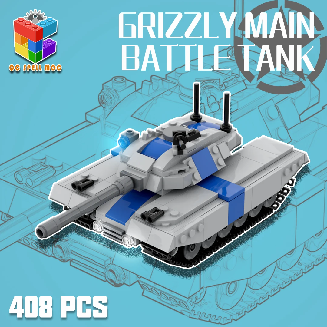 MOC الأحمر تنبيه اللبنات وحدات الحلفاء جمع دبابات القاتل الحرب العالمية الثانية لعب نموذج للهدايا #4