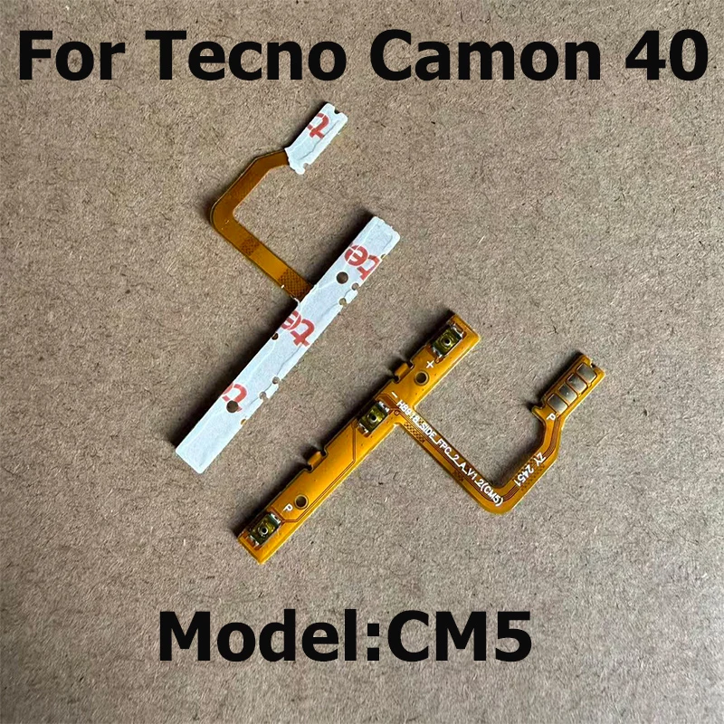 For Tecno Camon 40 Power On Off Switch Button Volume Key Button Flex Cable CM5