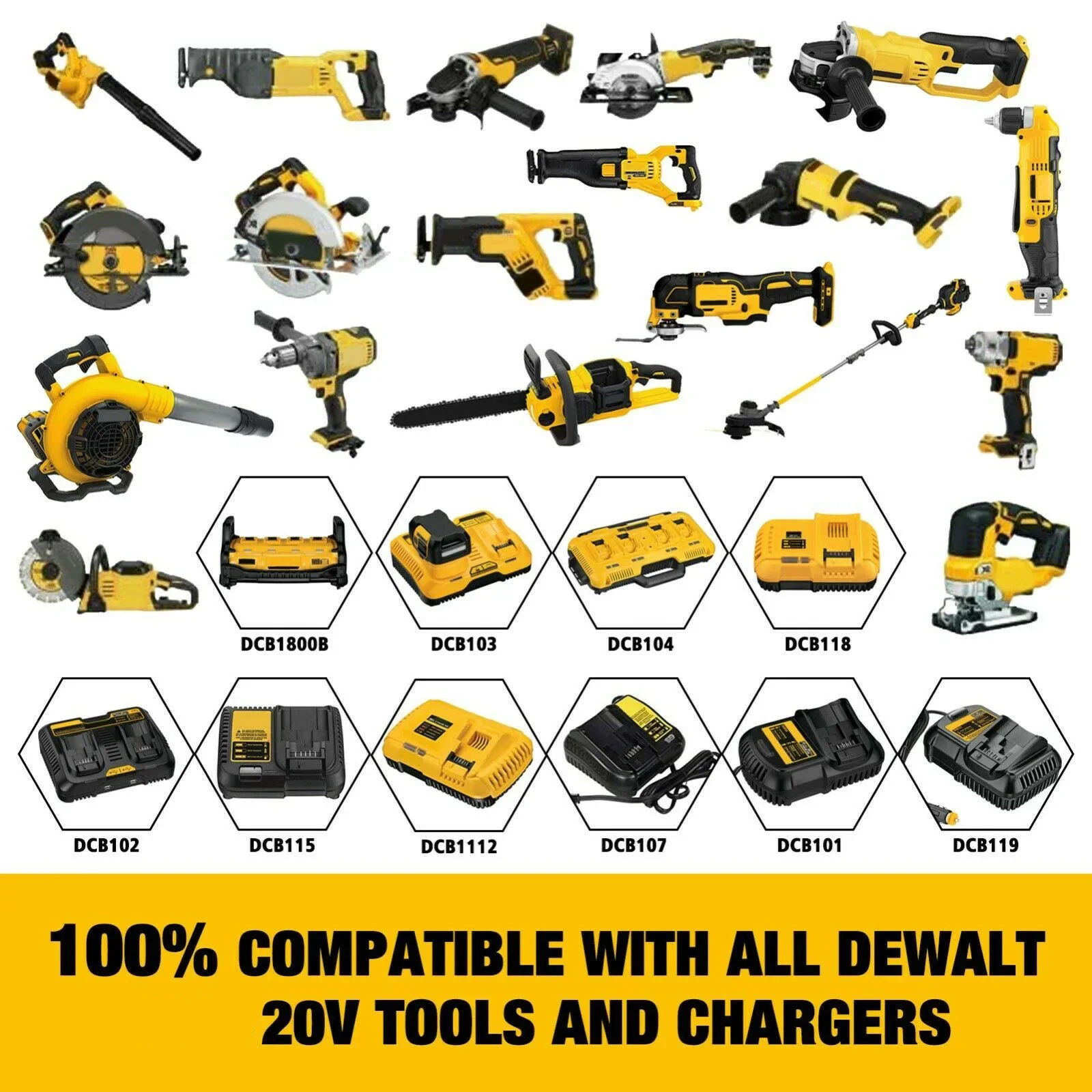 3A 18V 21V for Dawalt  impact machine, electric drill, hammer, horse saw and other tools lithium batteries，DCB112 model charger