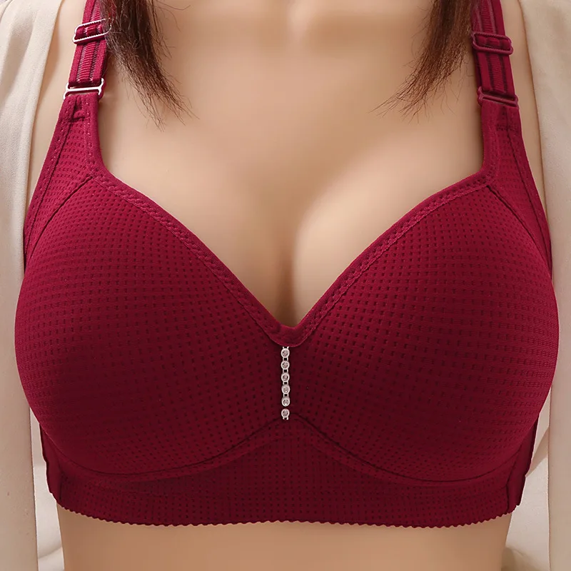 Konkav-Konvexer BH für Damen: Drahtloser Große-Größen-BH für Frauen mittleren und älteren Alters, auch für dünne Mädchen geeignet, mit Push-up-Effekt