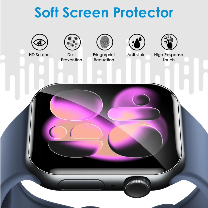 Screen Protector For Apple Watch Series 11-10-9-8-7-6 5 Se ultra-2 49mm 41-45-42-46mm 44mm (Not Tempered Glass) Film Accessories