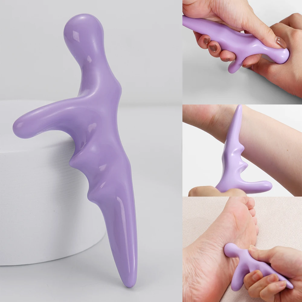 

T Acupressure Massager Thumb Finger Press Trigger Point Relief Fatigue Manual Relaxed Whole Body Deep HandHeld Reflexology Tool