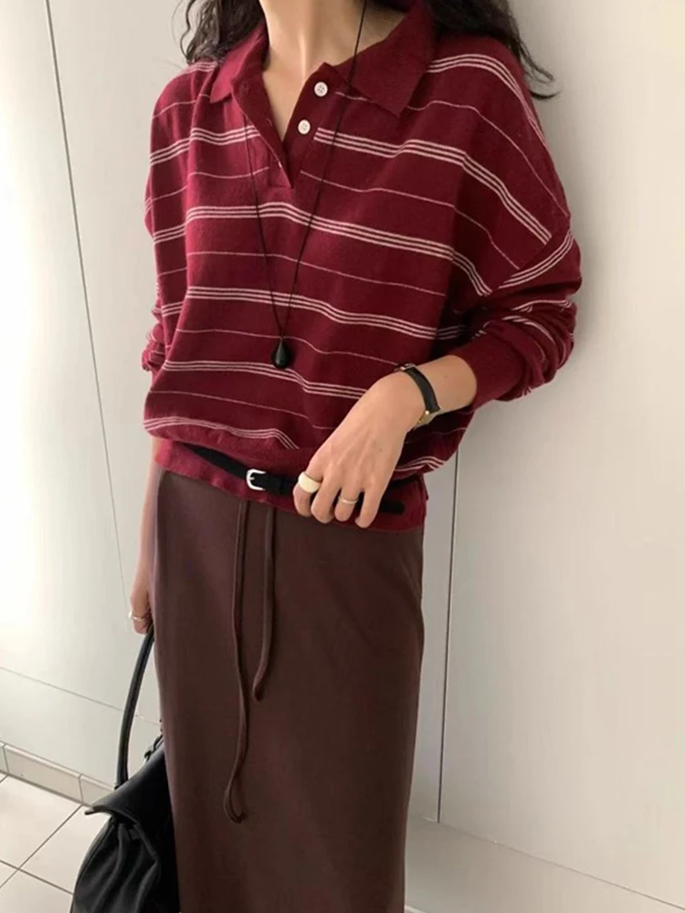 Cseta trada Vintage com Gola  para Mulheres, Cseta Solta de Camada Base com tras em Cores para um Visual Mais...