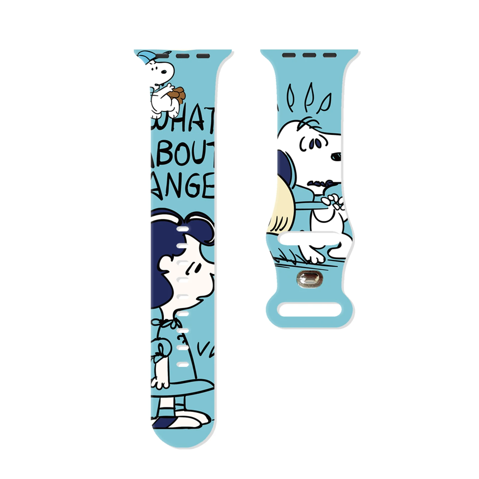 

Adorable Noopy Series 1 Strap for Apple Watch 11 10 9 Silicone Band Replaceable Bracelet for iWatch 46/44/42/41mm Watchband