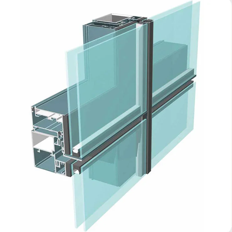 تخصيص جدار الستار الزجاجي/لوحة الحائط الزخرفية/ملامح حائط ستارة الألومنيوم لبناء الإطار جدار الستار أقل #1