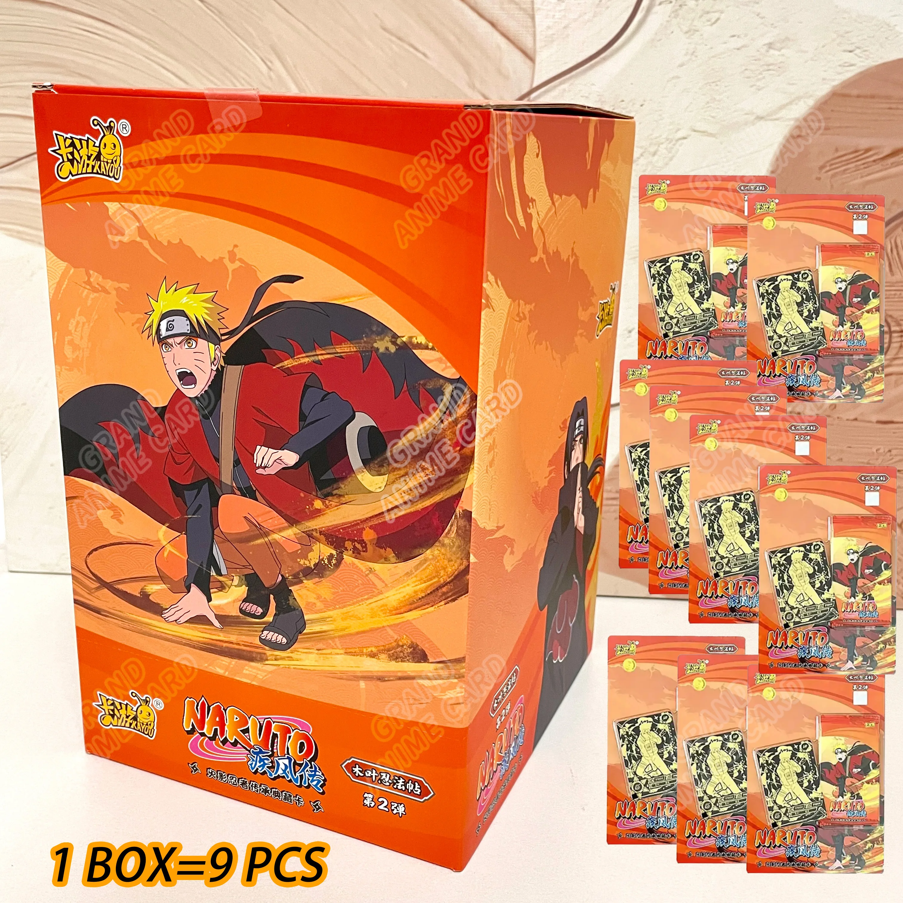 KAYOU Original Naruto Karten T2W9 T4W8 Booster Box Anime TCG Seltene SE BP CR MR Ninja World Fight Chapter Sammlung Kinderspielzeug Geschenk