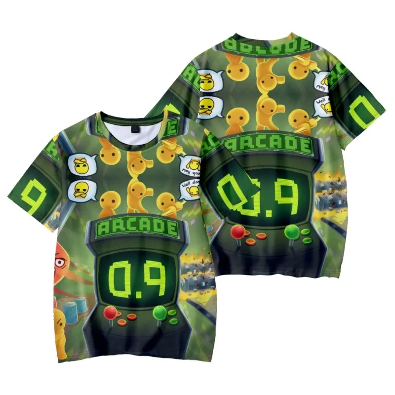 تي شيرت Hot Game Wobbly Life Series مطبوع بأكمام قصيرة مطبوع عليه رسوم كرتونية ثلاثية الأبعاد للبالغين قابل للتنفس وصديق للبشرة ورقبة مستديرة #5