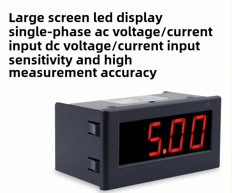 

Цифровой амперметр Измеритель напряжения переменного и постоянного тока, однофазный цифровой прибор с большим экраном и дисплеем тока и напряжения D300