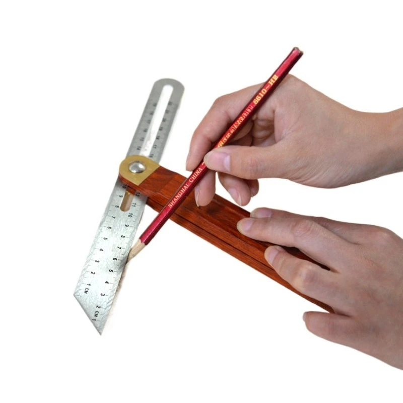 For Woodworking Movable Angle Ruler, 360-degree Adjustable Movable Ruler for Carpenter Special Measurement, Universal