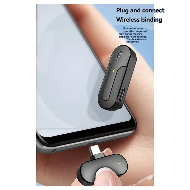 

A37T-Sleek Беспроводной петличный микрофон для устройств Type-C, идеально подходит для записи аудио и видео