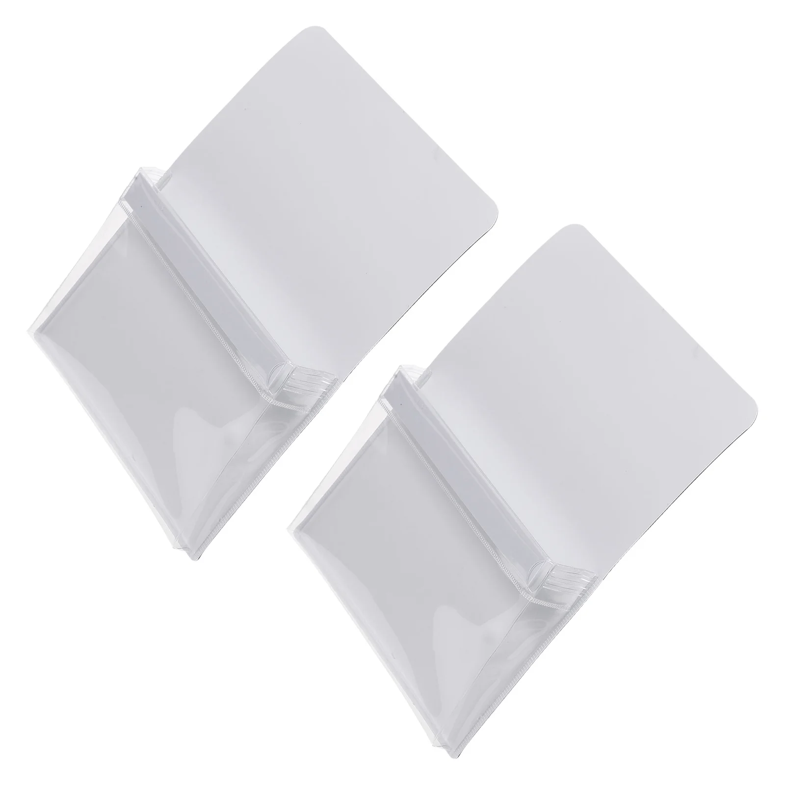 2Pcs 자기 파일 홀더 냉장고 사무실 액세서리에 대 한 경량 투명 PVC 주최자 자기 파일 홀더