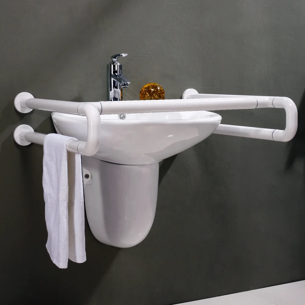 

Equipment and Supply Bathroom Security Bars Washstand Assist Bars Grab Handles u Shaped Grab Bar