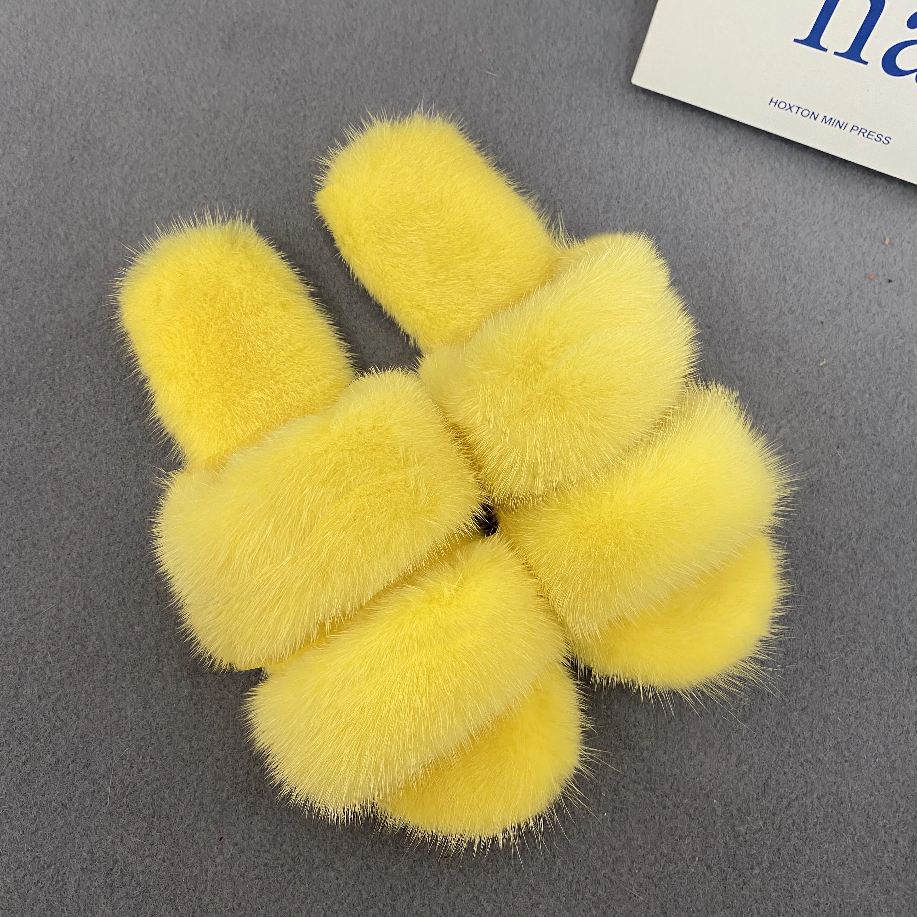 Women Mink Shoes Fur Warm WInter Furry Fur Shoes Fluffy Plush Slippers Female Ladies Round Toe Outdoor Huse Bedroom Slippers