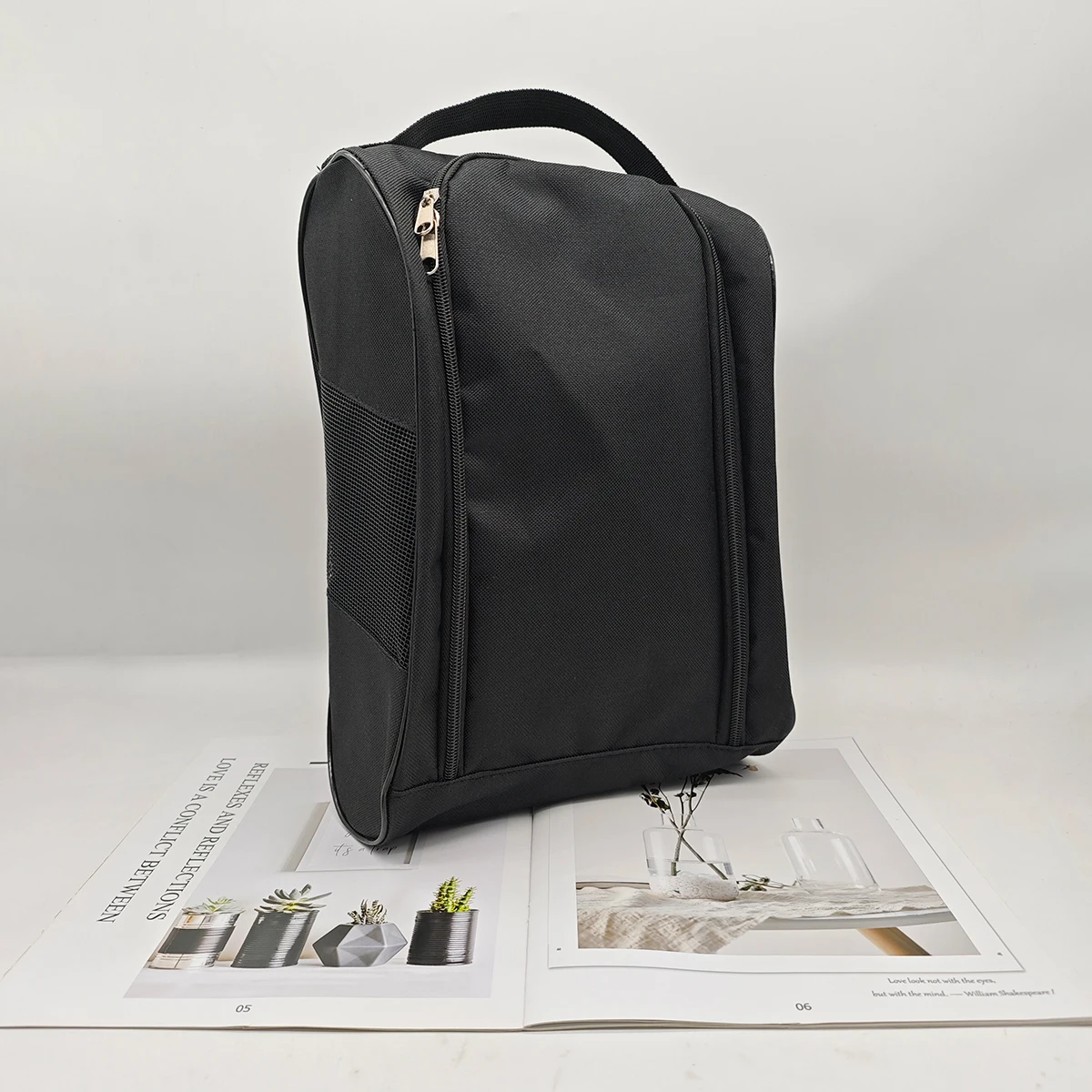 Portable Golf Shoe Bag Oxford Cloth Shoe Carrier Bags Breathable Lightweight Golf Handbag Dustproof Football Tennis Shoe Bag