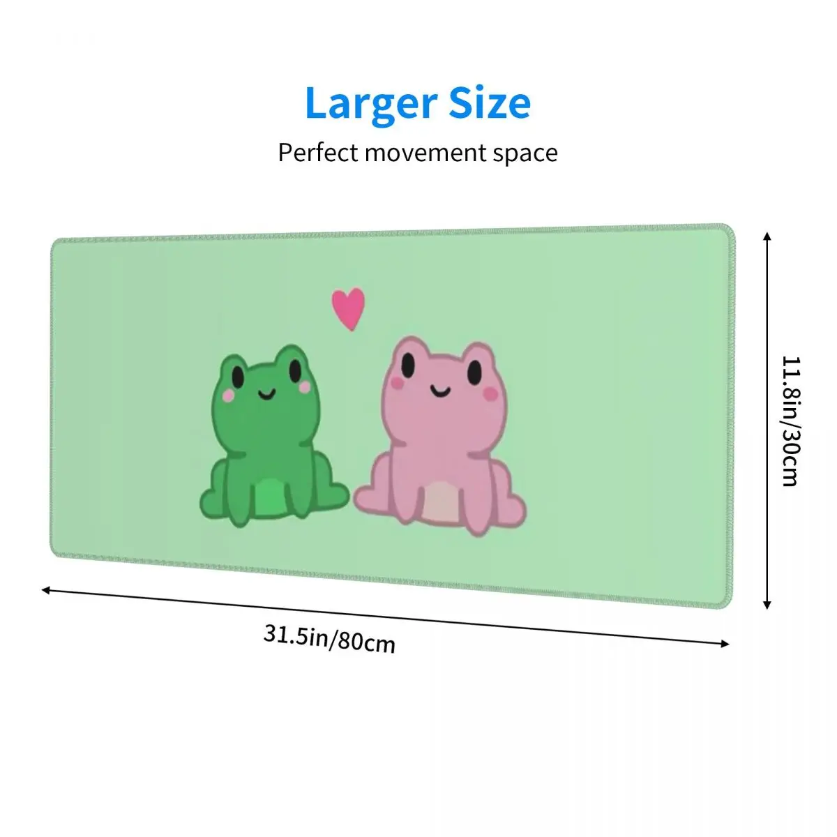 Two Frog Love Heart Cartoon Large Mouse Pad Computer Keyboard Mouse Mat Gaming PC Laptop Desk Mat Office Accessories Table Mats