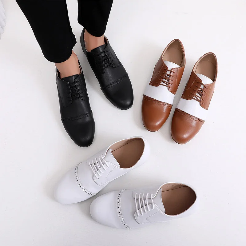 Leather Shoes Men Modern Dancing Shoes GYM Ventilate Ballroom Latin Dance Shoes Sports Formal Dress Square Banquet Male Sneakers
