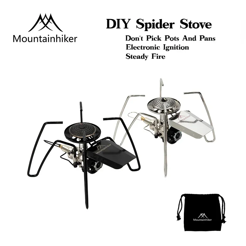 MOUNTAINHIKER Spider Stove Outdoor składany lekki przenośny palnik ze stali nierdzewnej turystyczny piknik piesze wycieczki narzędzie survivalowe