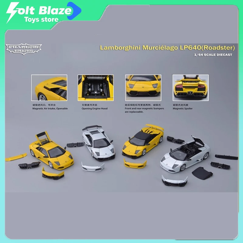 

Phantom Knight 1/64 Lamborghini Murcielago LP640 Car Model Simulation Collectible Cars Model Room Ornament Models Boy Toys Gifts
