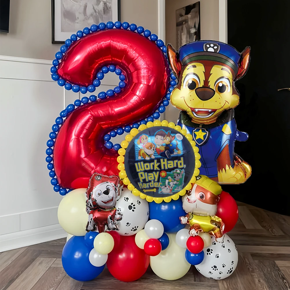 Cartoon Paw Patrol Themen Ballon Party Dekoration Lieferungen Rettung Hund Welpen Aluminium Folie Ballon Kinder Geburtstag Geschenk