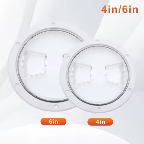 4" 6" ABS Round Deck Plate Boat Hatch Cover Plastic White Anti-corrosive Screw Out Deck Inspection Access For Boat Yacht Marine