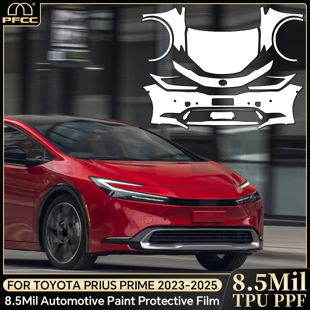 

For Toyota Prius Prime 2023-2025 TPU Paint Protection Film Anti-Scratch Pre-cut PPF Car Body Clear Bra Resistant Invisible Kit