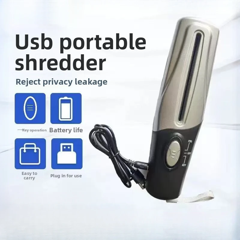 

USB Portable Electric Paper Shredder; Multi-functional Mini Electric Confidential Shredder; Small Office Home Use Shredder